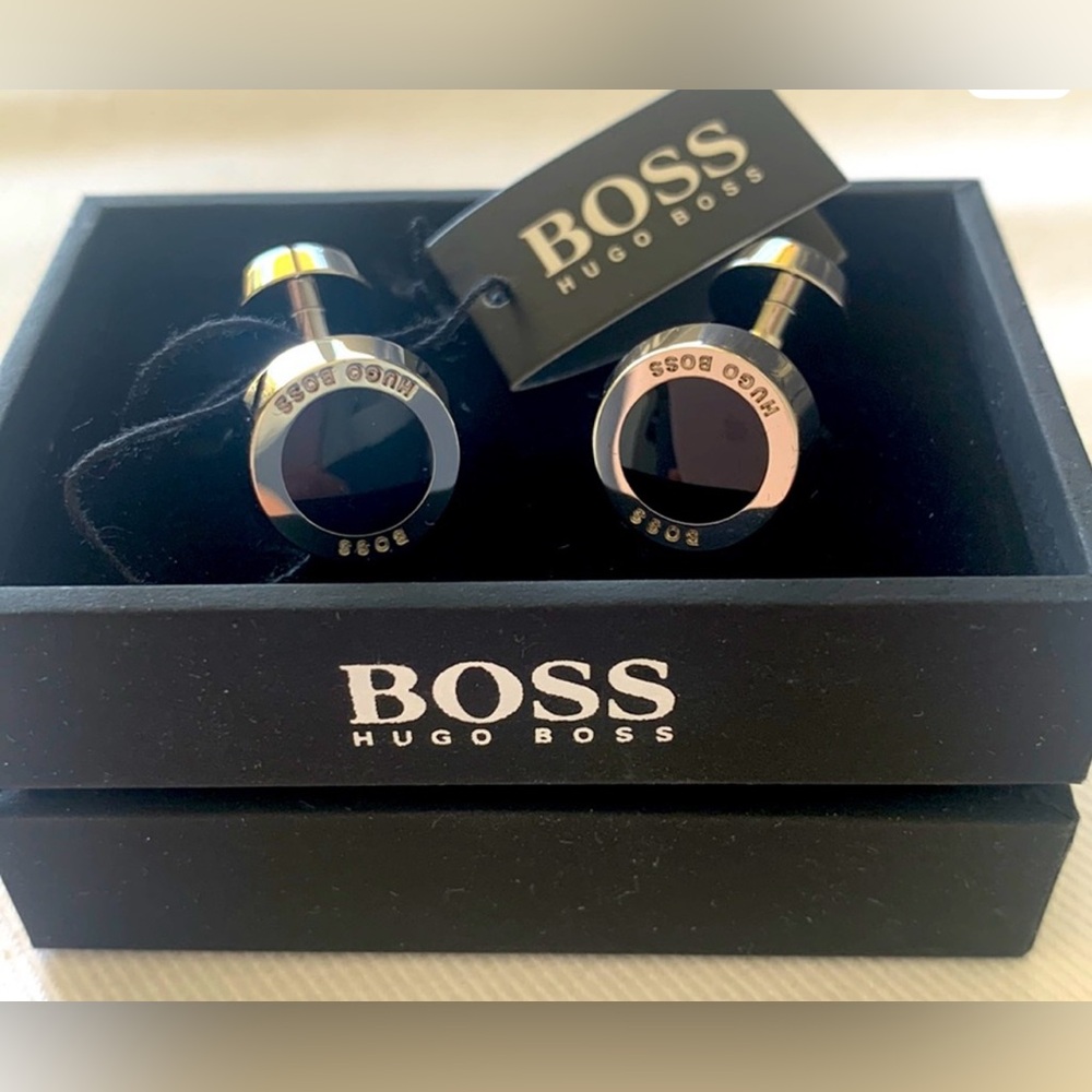 Hugo Boss Black and Silver Cufflinks